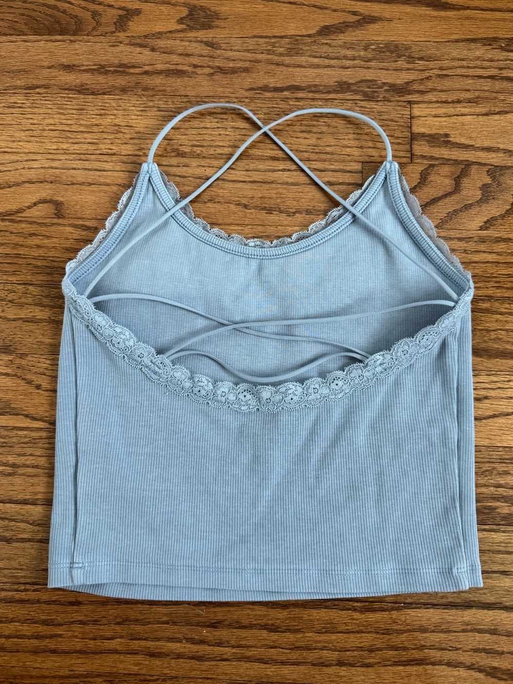 NWOT AE Strappy Go Lucky Cropped Lace Tank Top - Picture 4 of 6